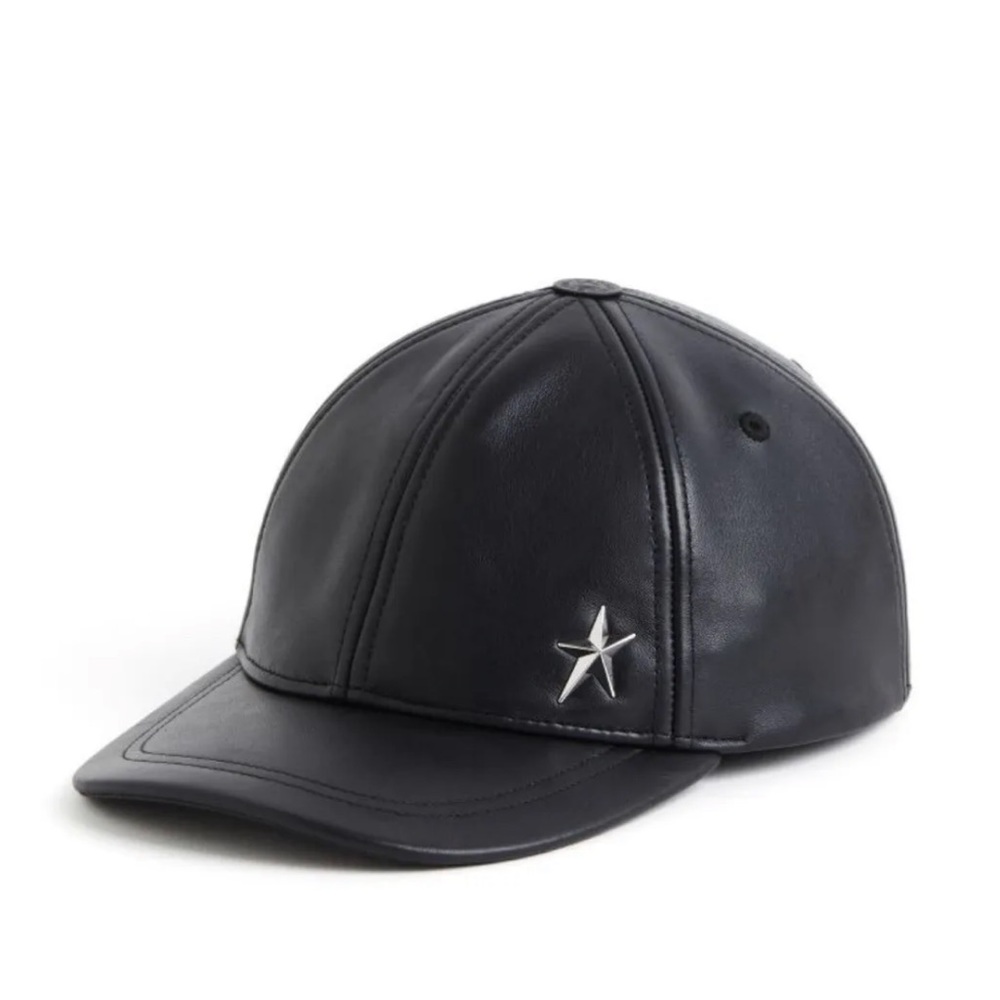 Mugler x H&M leather baseball cap in black